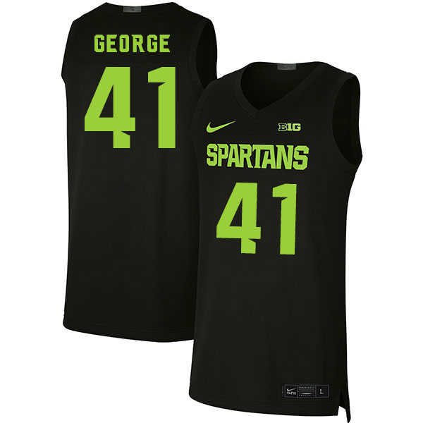 2020 Men #41 Conner George Michigan State Spartans College Basketball Jerseys Sale-Black